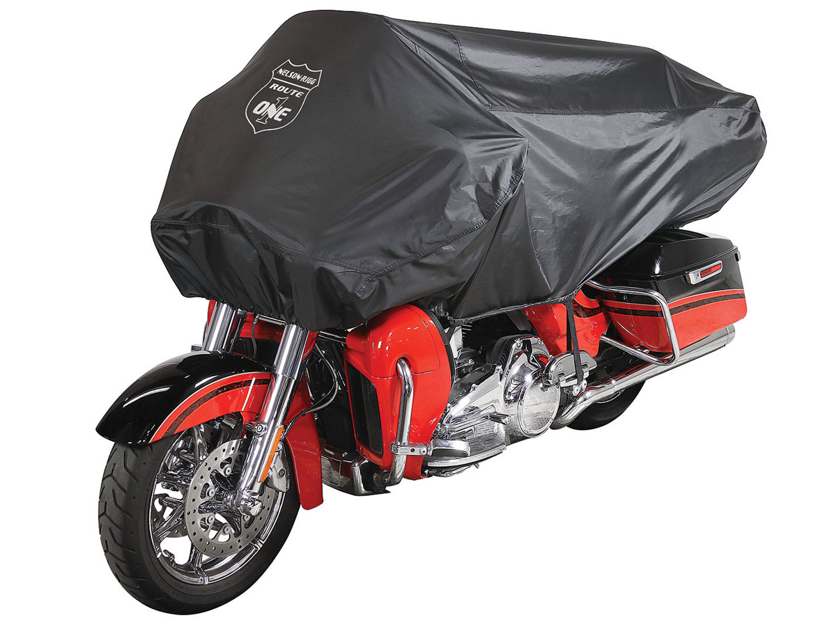 Defender Extreme Route 1 Half Cover on Red Motorcycle
